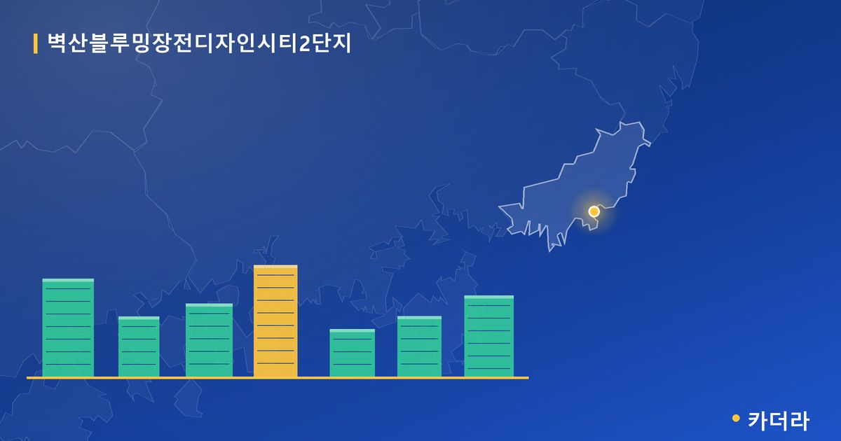 벽산블루밍장전디자인시티2단지 단지 정보 카드