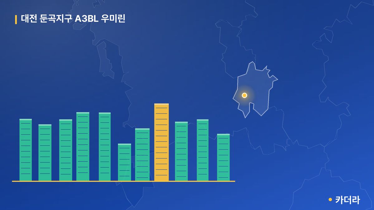 대전 둔곡지구 A3BL 우미린 단지 정보 카드