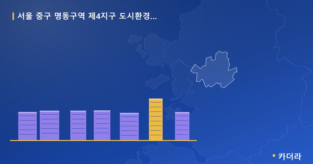 명동구역 제4지구 도시환경정비사업 · 서울 중구 소재 · 부지계획 단계 현장 카드