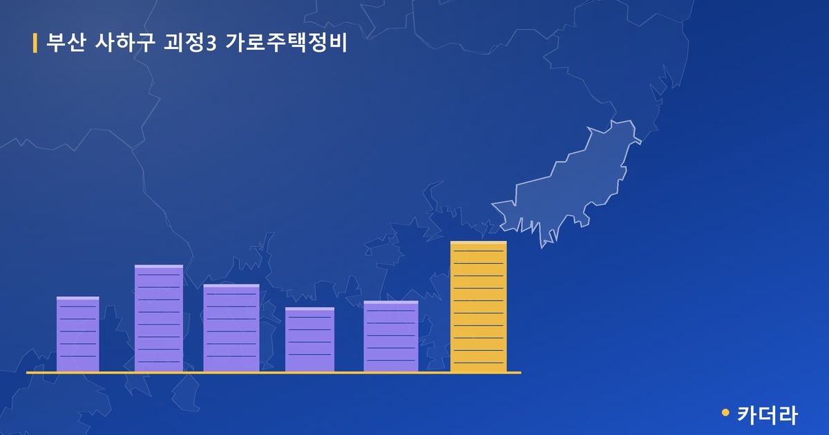 괴정3 가로주택정비 · 부산 사하구 소재 · 조합설립 단계 현장 카드
