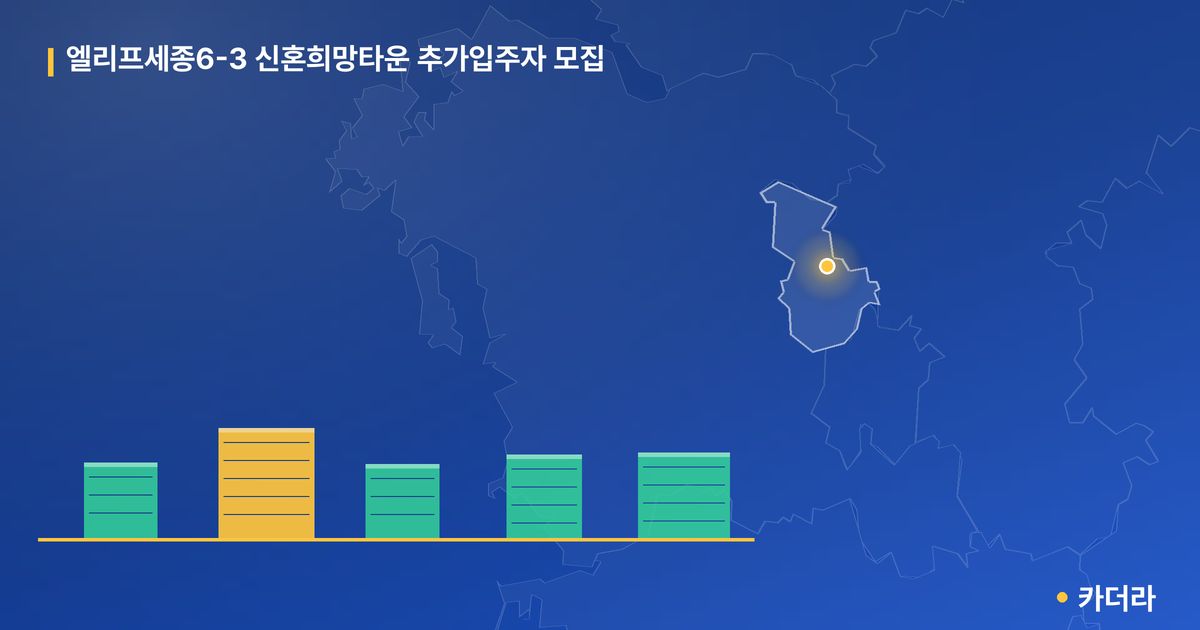 엘리프세종6-3 신혼희망타운 추가입주자 모집 단지 정보 — 세종특별자치시 아파트 분양