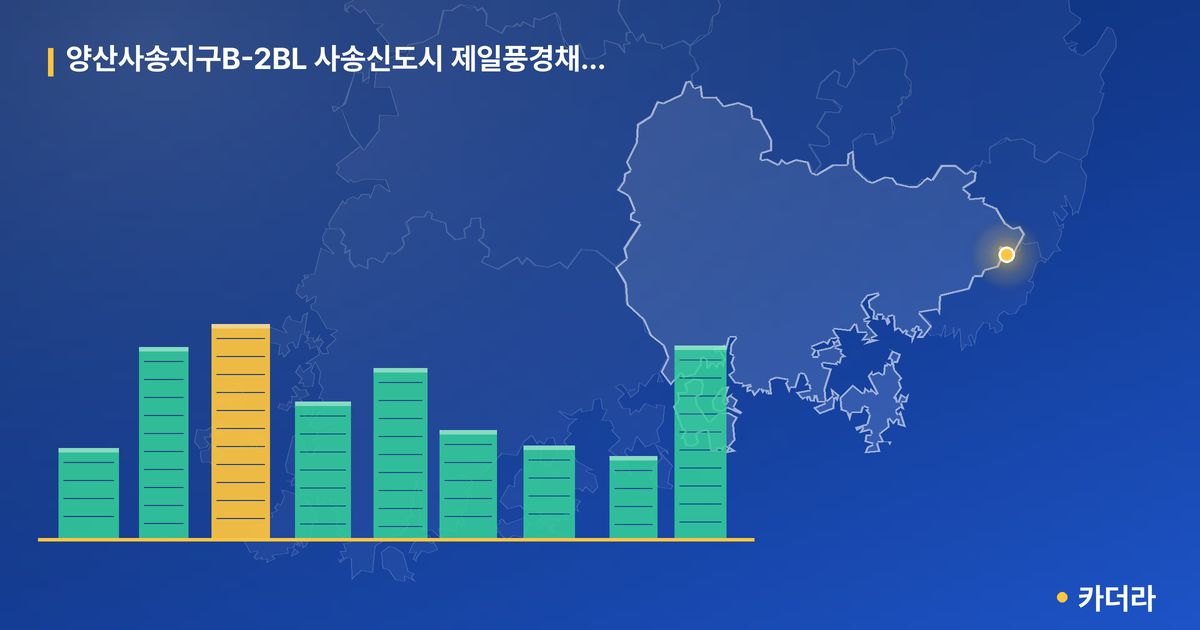양산사송지구B-2BL 사송신도시 제일풍경채 퍼스트파크 단지 정보 카드
