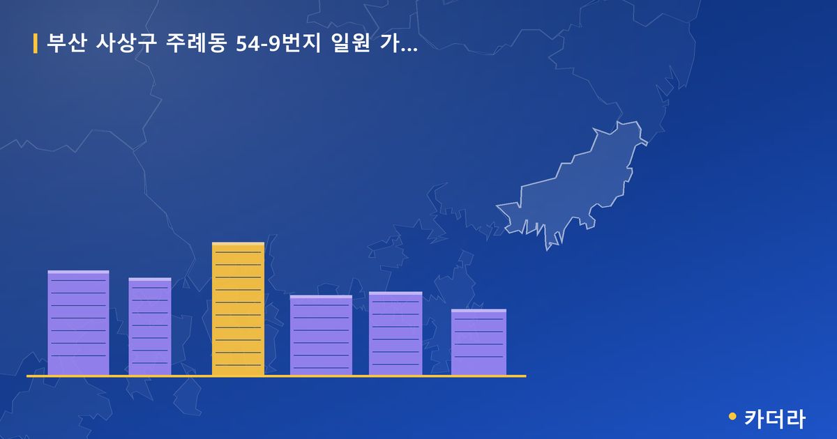주례동 54-9번지 일원 가로주택정비 · 부산 사상구 소재 · 사업시행인가 단계 현장 카드