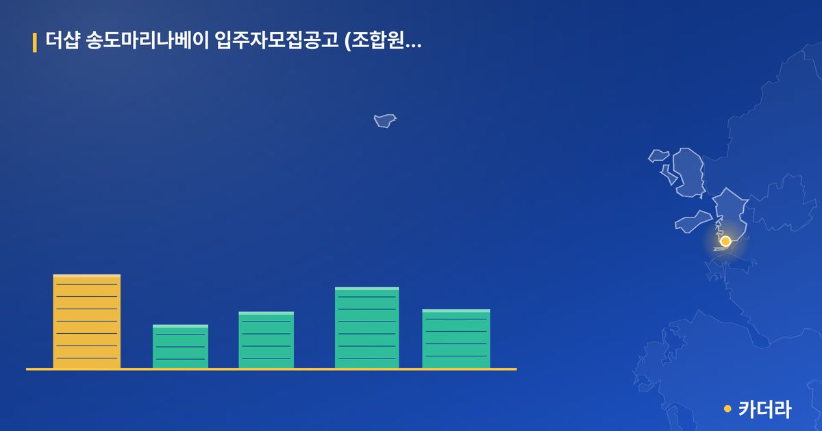 더샵 송도마리나베이 입주자모집공고 (조합원 자격상실세대 2회차) 단지 정보 카드