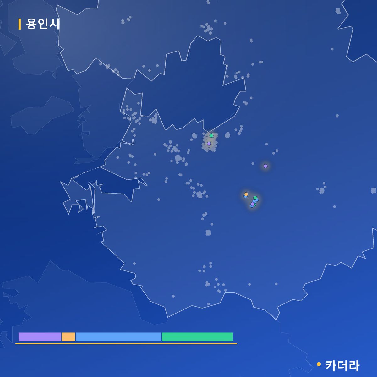 용인시 분양·재개발 현황 카드 — 중앙하이츠 구성 플랫폼시티 분양 예고 단계