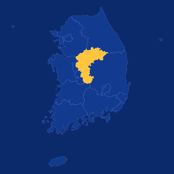 충북 지도 — 힐스테이트 청주센트럴 2차(청주시) 위치