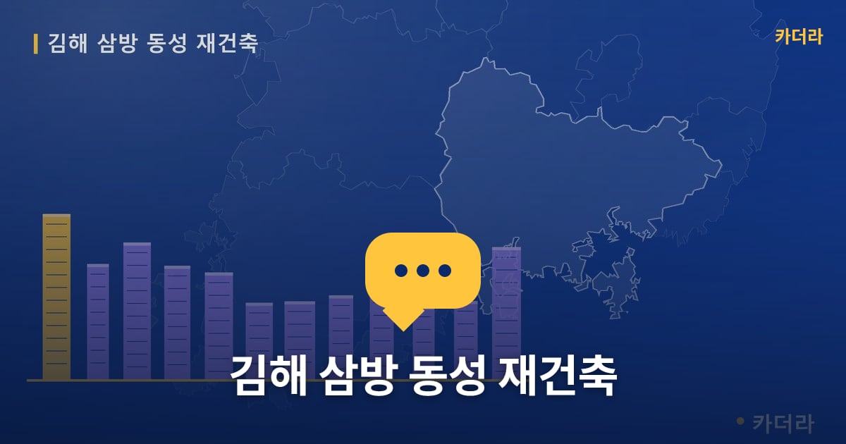 김해 삼방 동성 재건축 — 위치·규모·단계 한눈에