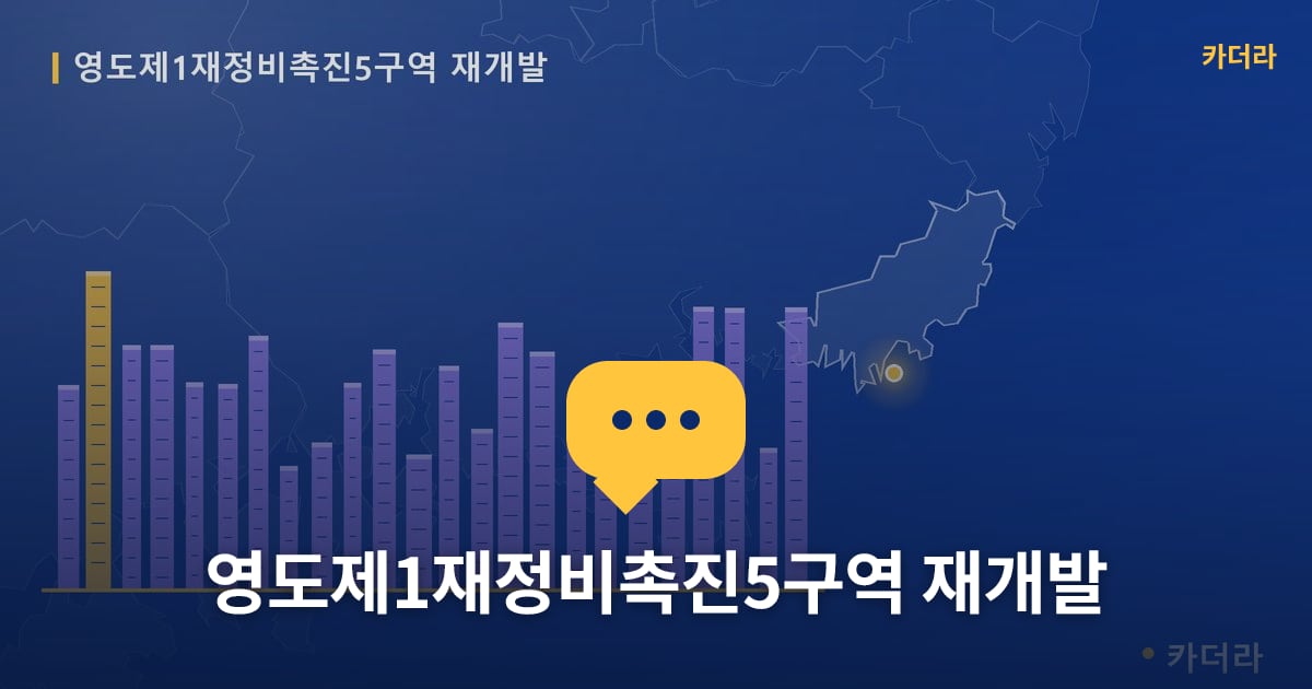 영도제1재정비촉진5구역 재개발 현장 토론방 · 부산 영도구 소재 · 조합설립 단계