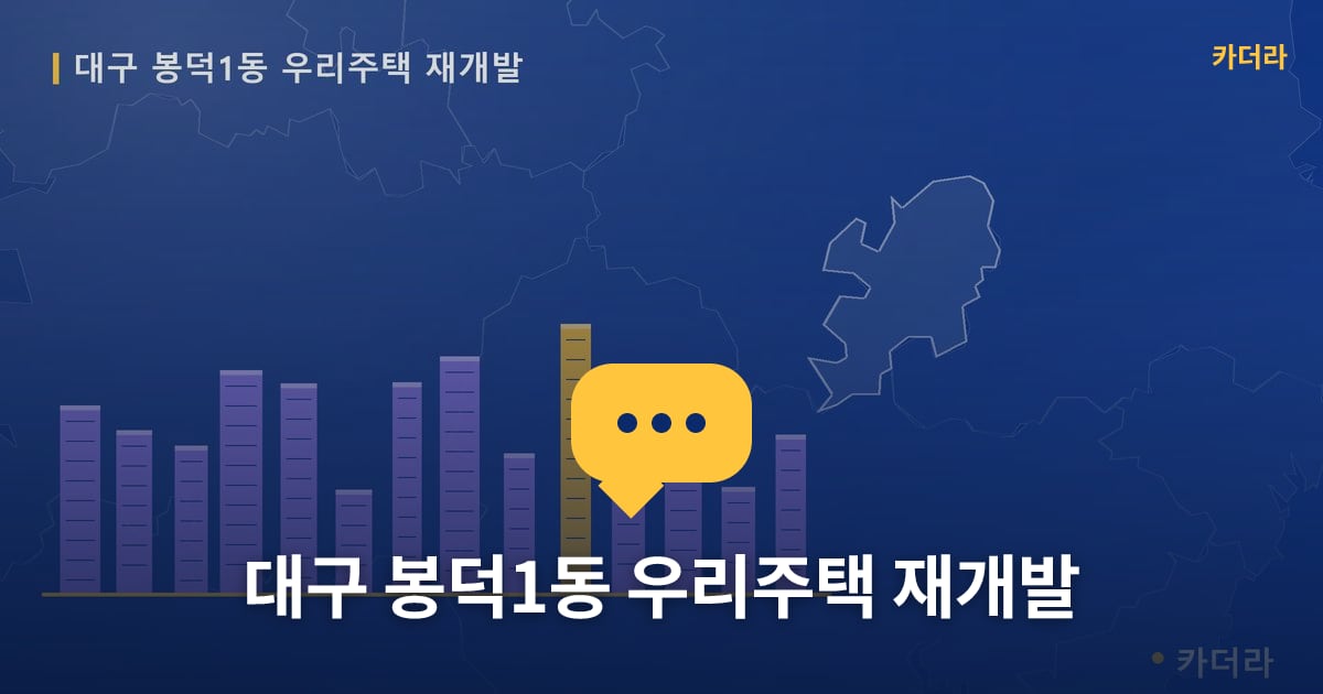 대구 봉덕1동 우리주택 재개발 — 위치·규모·단계 한눈에