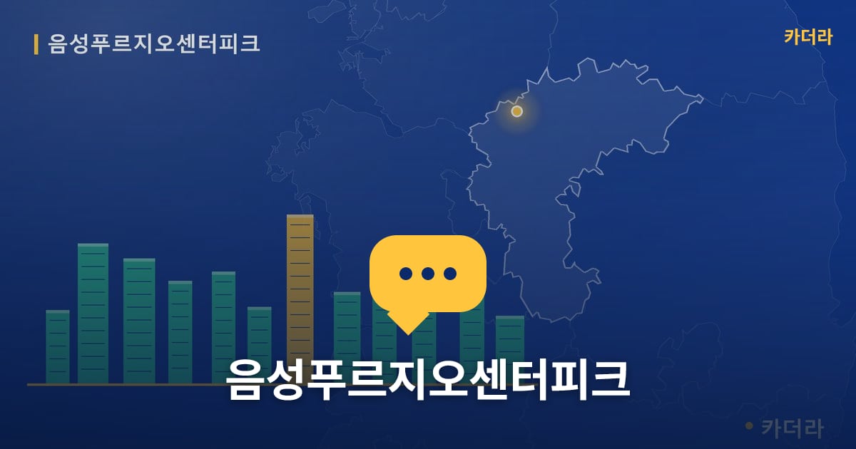 음성푸르지오센터피크 — 위치·규모·단계 한눈에