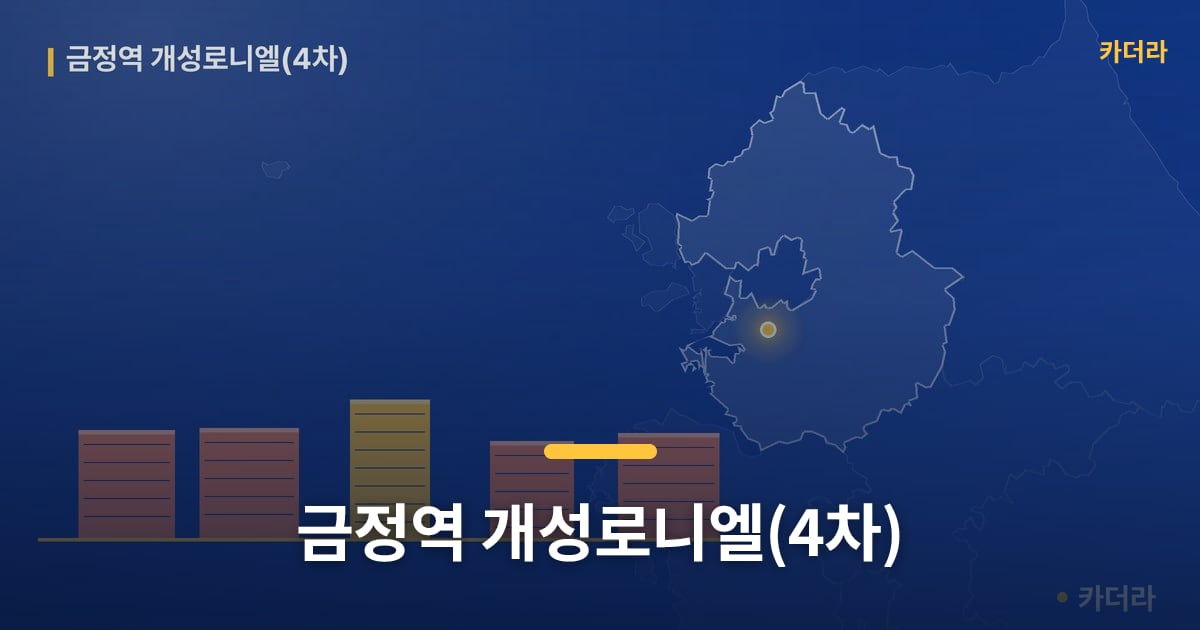 금정역 개성로니엘(4차) — 위치·규모·단계 한눈에