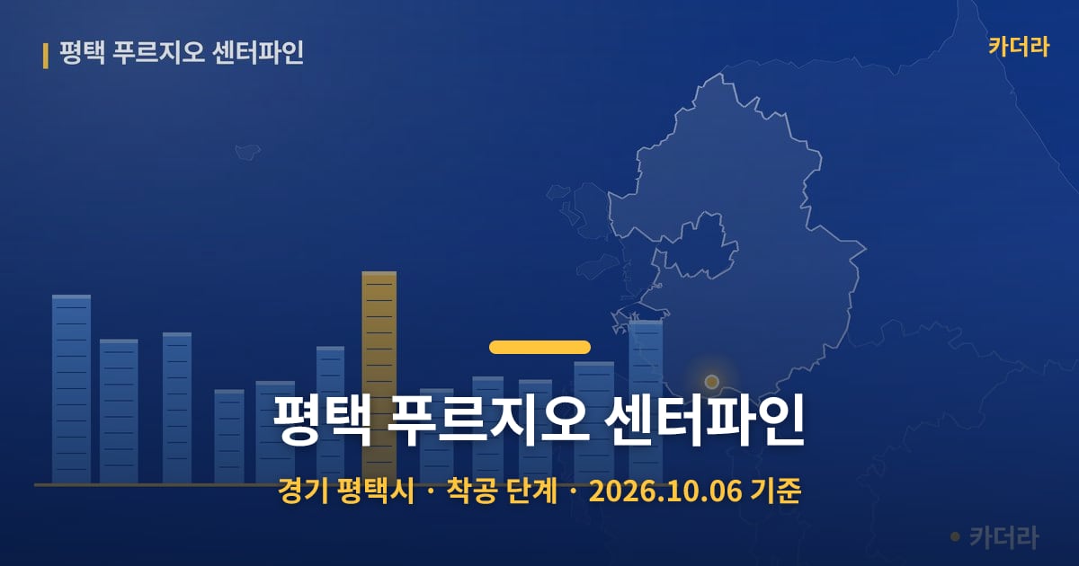 평택 푸르지오 센터파인 · 경기 평택시 소재 · 착공 단계 · 2026.10.06 기준 요약 이미지
