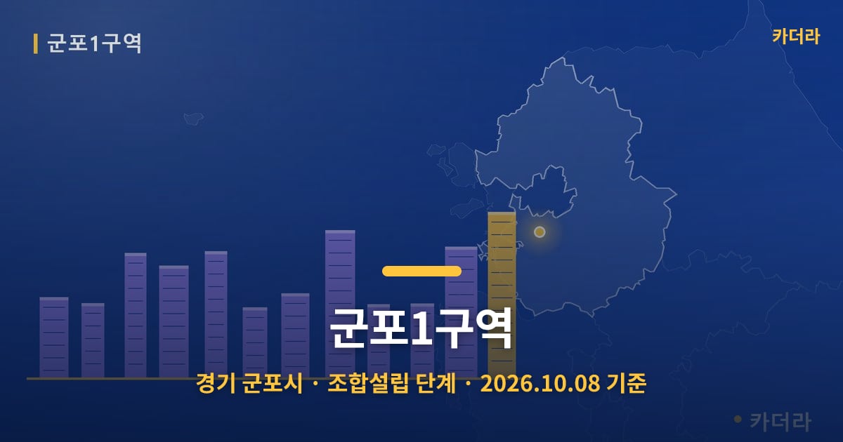 군포1구역 · 경기 군포시 소재 · 조합설립 단계 · 2026.10.08 기준 요약 이미지