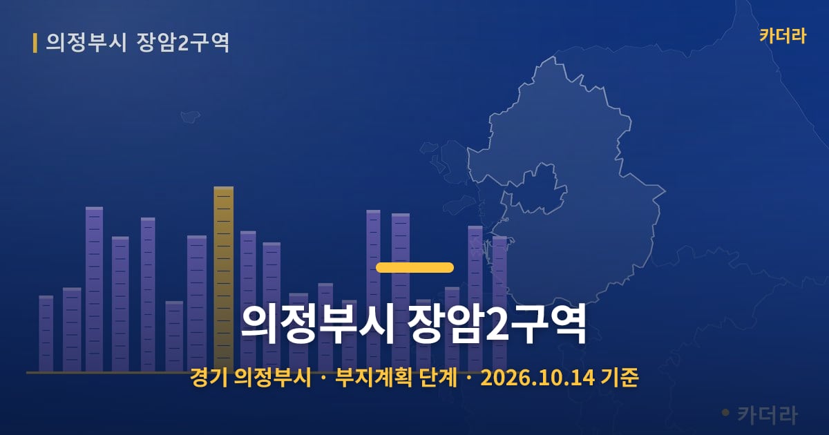 의정부시 장암2구역 · 경기 의정부시 소재 · 부지계획 단계 · 2026.10.14 기준 요약 이미지