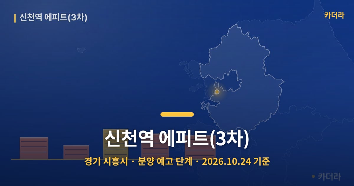 신천역 에피트(3차) · 경기 시흥시 소재 · 분양 예고 단계 · 2026.10.24 기준 요약 이미지