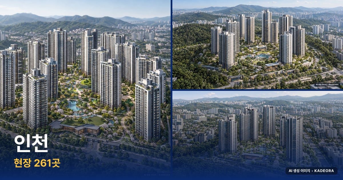 인천 분양·정비 현장 AI 상상도 모음