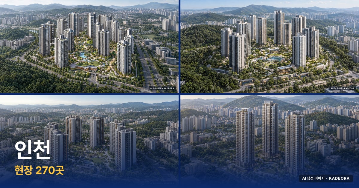 인천 분양·입주 예정 단지 AI 상상도 모음